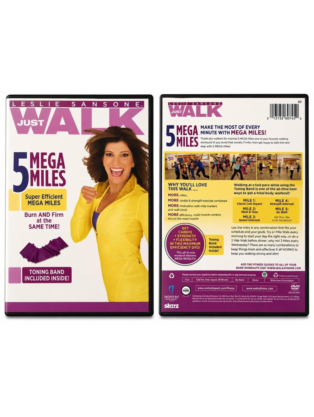 Leslie Sansone Just Walk 5 Mega Miles Fitness DVD